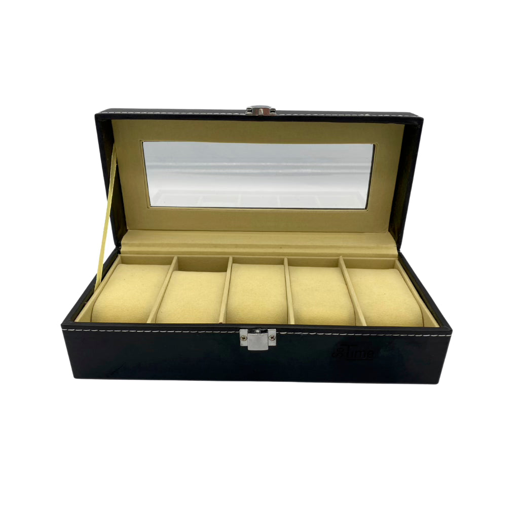 SO TIME | Boite à montres en simili cuir noir