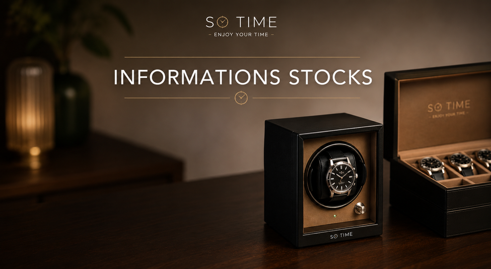 Rupture de stock temporaire sur certains remontoirs et accessoires pour montres