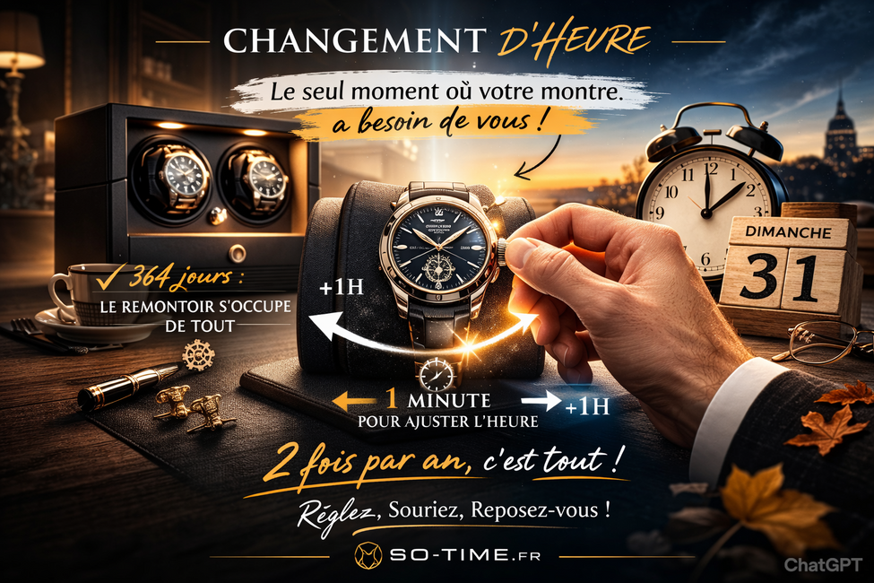 Le changement d’heure : le seul moment où votre montre a (vraiment) besoin de vous
